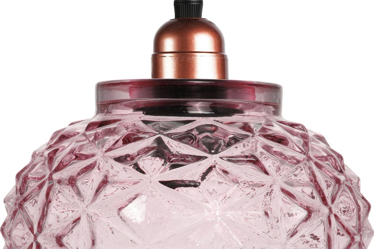 Hängeleuchte Vila Violett B: 18 cm - Violett, Basics, Glas (18/18/24cm) - Kayoom