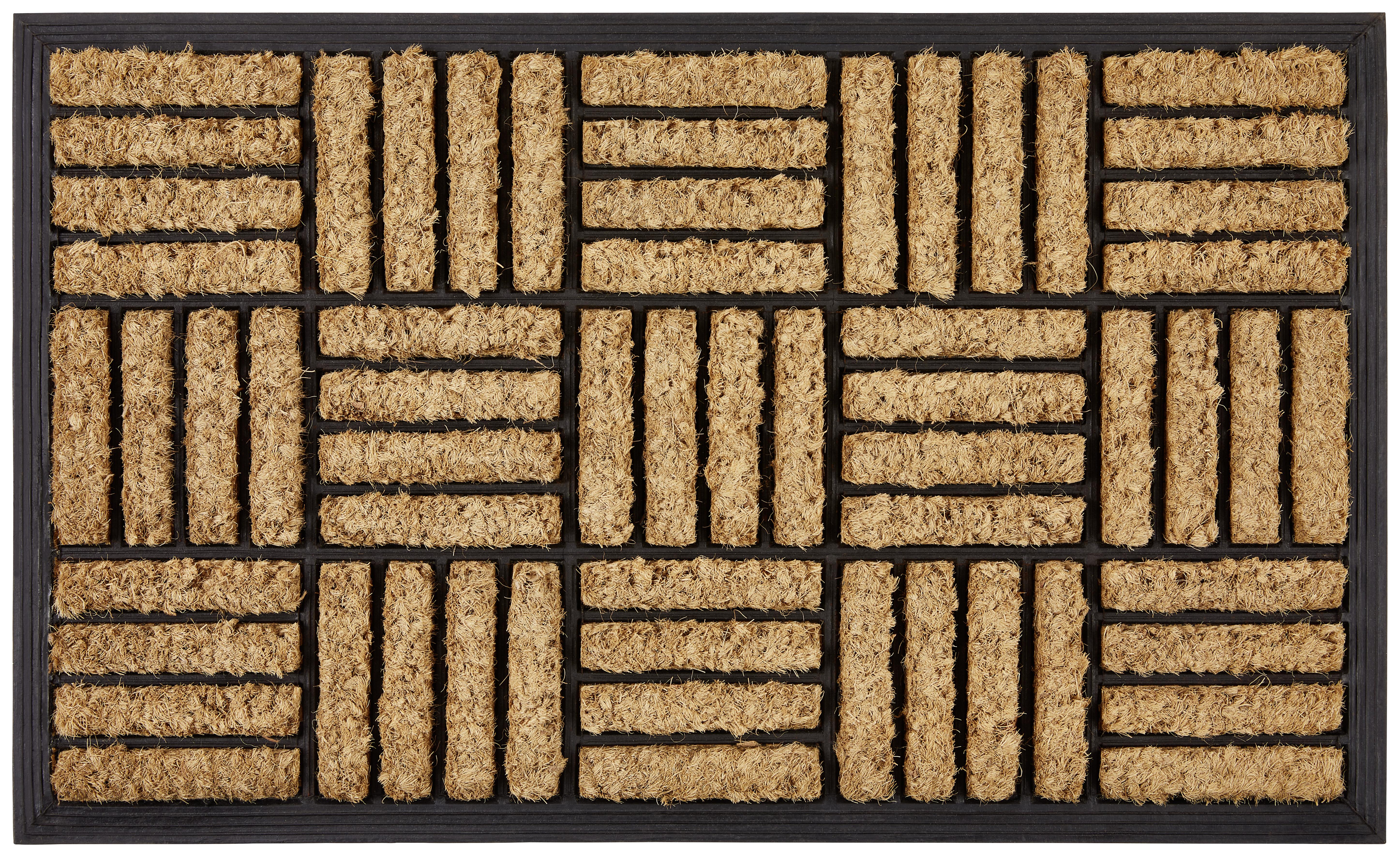 Fußmatte Khloe 45x75 cm Gummi/Kokos Rutschfest - Hellbraun, KONVENTIONELL, Naturmaterialien/Kunststoff (45/75cm) - Homezone