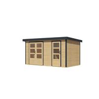 Gartenhaus Cooper A 400/209/213 cm - Fichtefarben/Anthrazit, MODERN, Holz/Metall (400/209/213cm)