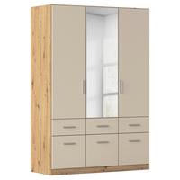 Kleiderschrank Celle Matt Champagner B: 136 cm - Champagner/Eiche Artisan, Trend, Holzwerkstoff (136/197/54cm)