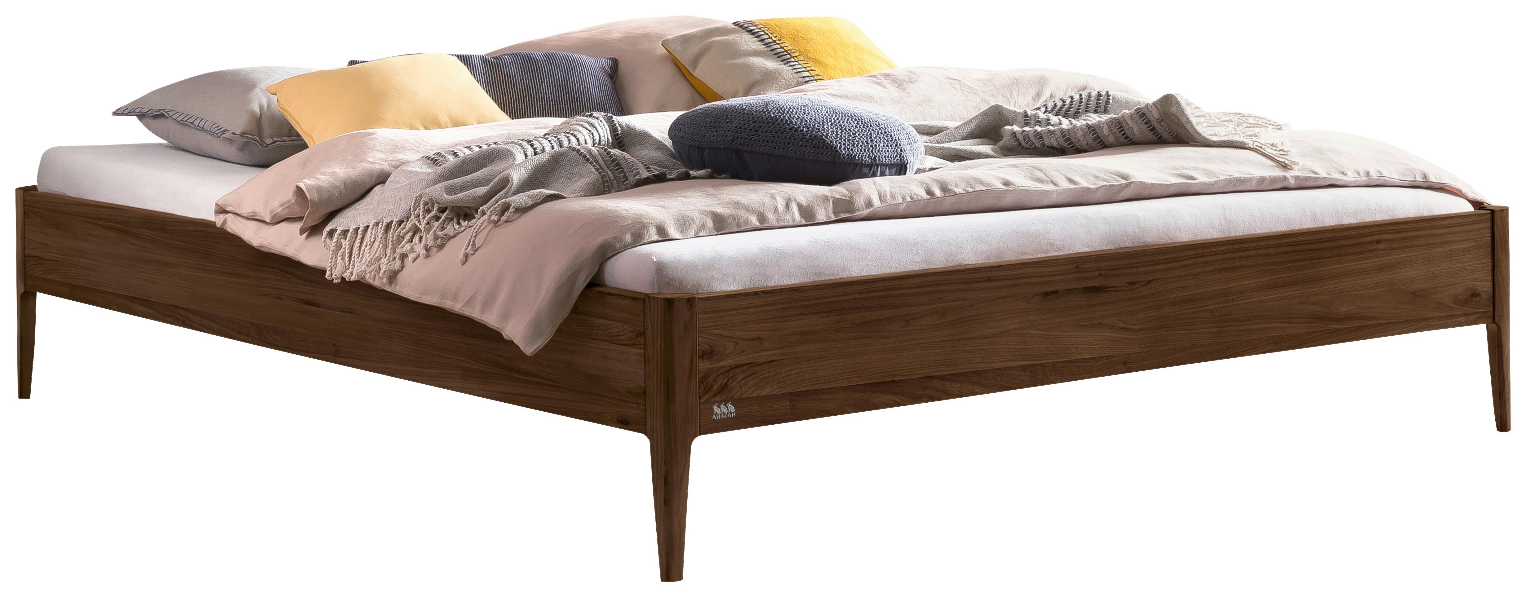 Bett, Pieve Nussbaumfabren 140x200 Cm - Nussbaumfarben, Basics, Holz (140/200cm) - Hasena