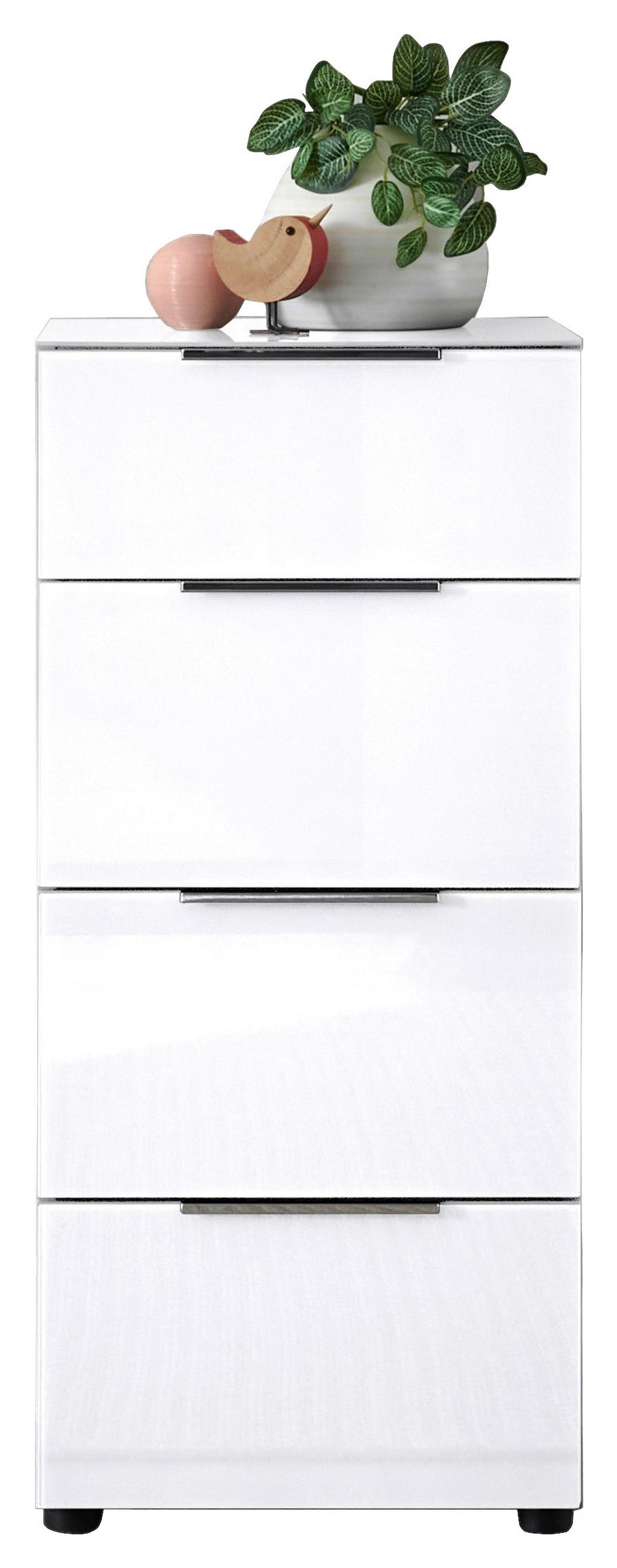 KOMODA SIENA -EXKLUSIV- - čierna/biela, Modern, kov/kompozitné drevo (45/99/40cm) - Mömax