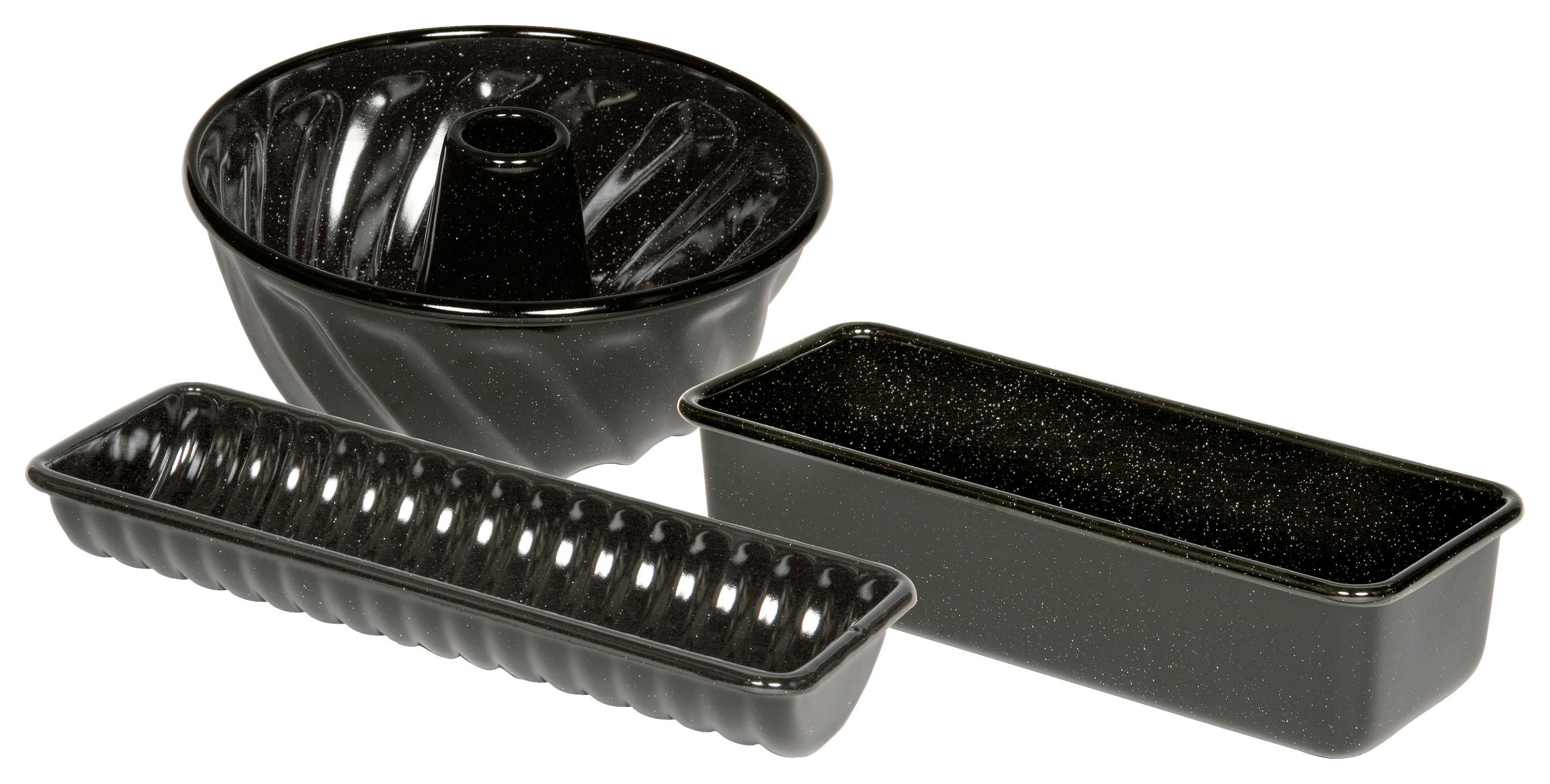 Backformenset Profibäcker 3-Teilig Schwarz