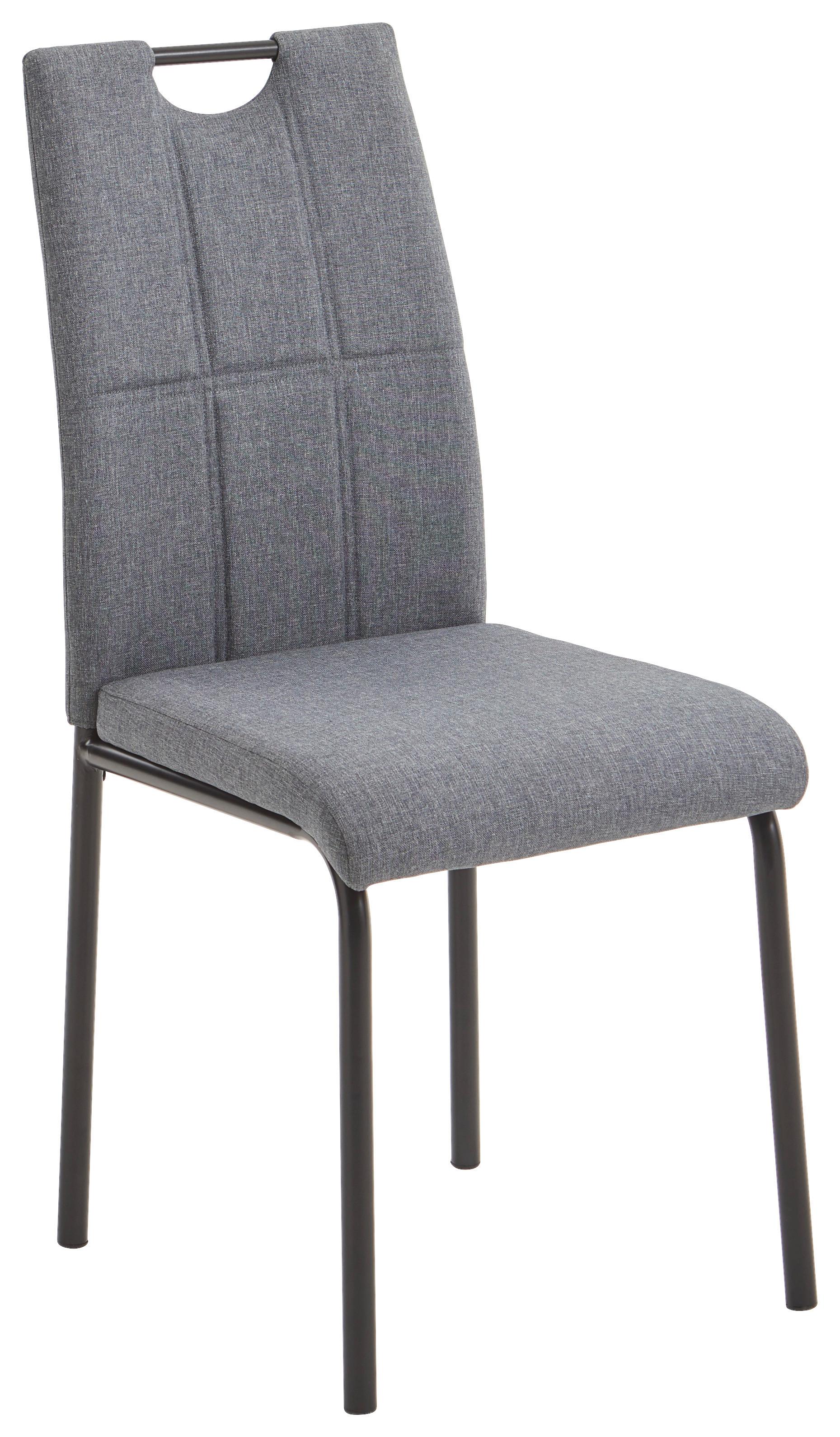 Stuhl Hermine Anthrazit/Schwarz - Anthrazit/Schwarz, KONVENTIONELL, Textil/Metall (41,5/96,5/52,5cm) - P & B