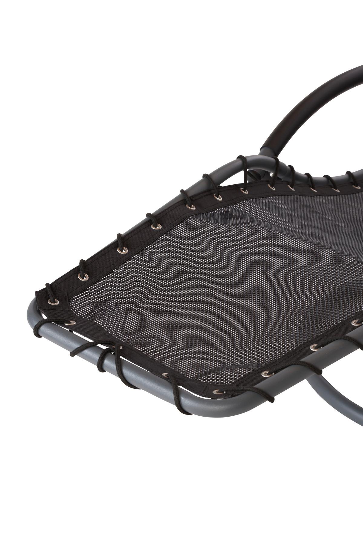 Bäderliege Sunny Stahl, Textilene Mit Kissen - Schwarz, MODERN, Textil/Metall (168/77/85cm) - Luca Bessoni