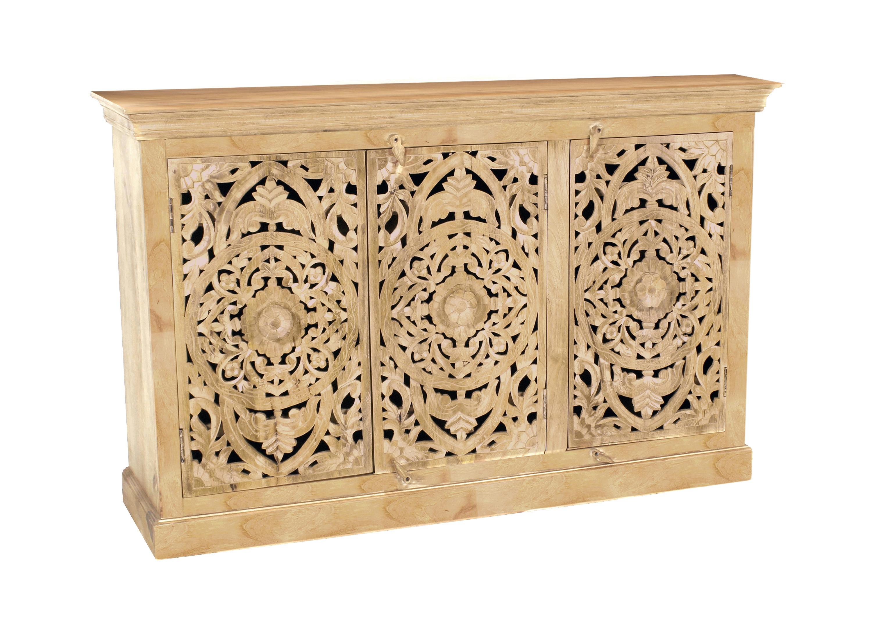 Sideboard Mangoholz B: 140cm - Naturfarben, Design, Holz (140/90/40cm) - MID.YOU