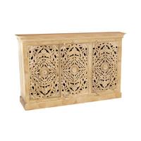 Sideboard Mangoholz B: 140cm - Naturfarben, Design, Holz (140/90/40cm) - MID.YOU