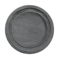 Szőrme Szőnyeg Oliver  Átmérő Kb. 80cm - sötétszürke/szürke, Modern, textil (80cm) - Luca Bessoni