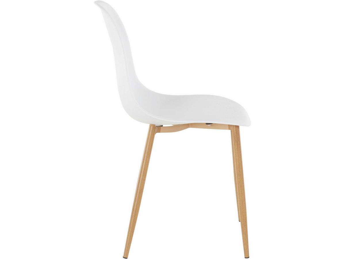 Stuhl-set Miller Weiß/eiche Dekor B: 44cm 2--Teilig - Eichefarben/Weiß, Design, Kunststoff/Metall (44/87/52cm) - MID.YOU