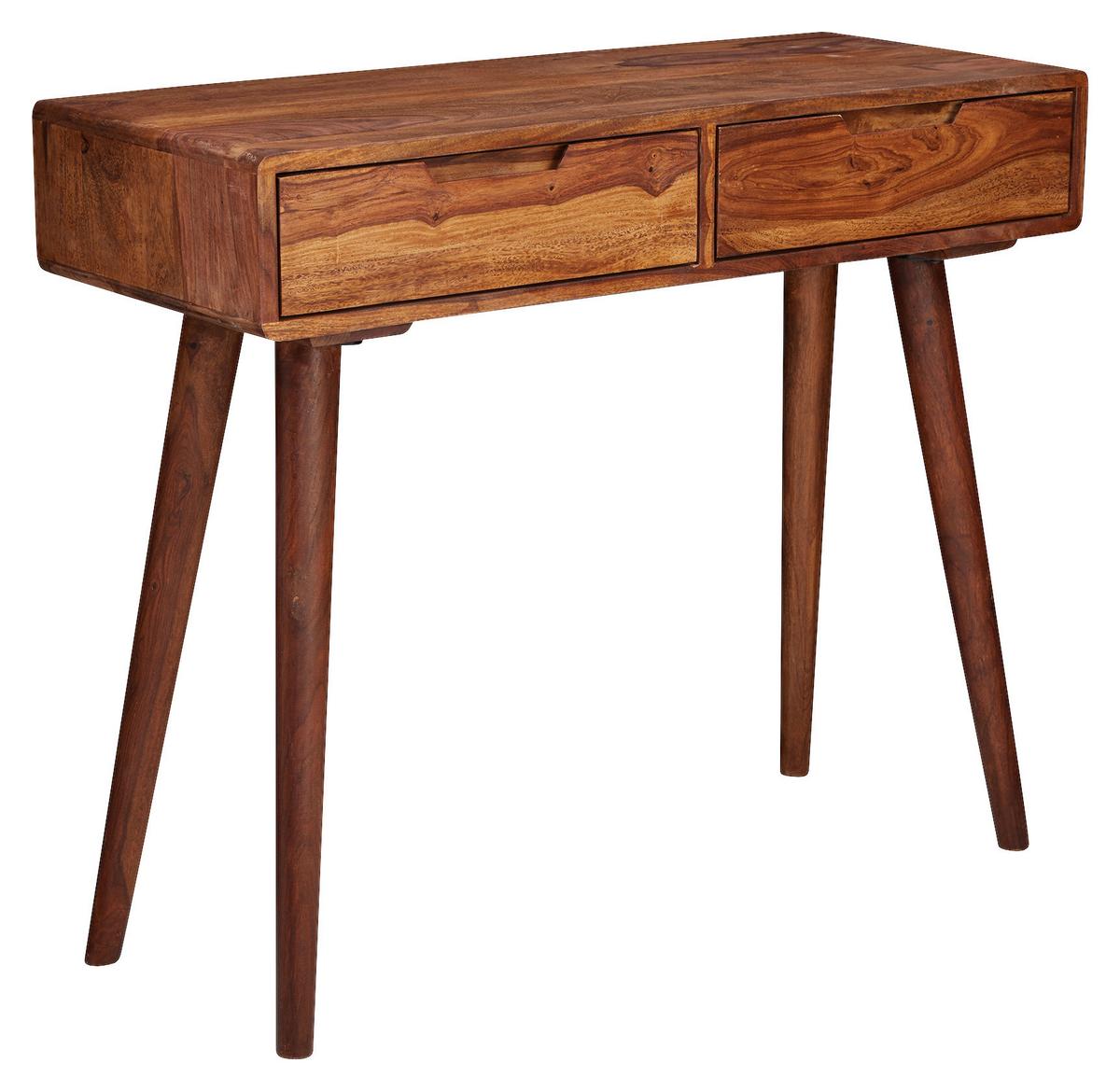 Konsolentisch, Sheesham Massiv B: 90 cm - Sheeshamfarben, MODERN, Holz (90/36/76cm) - MID.YOU