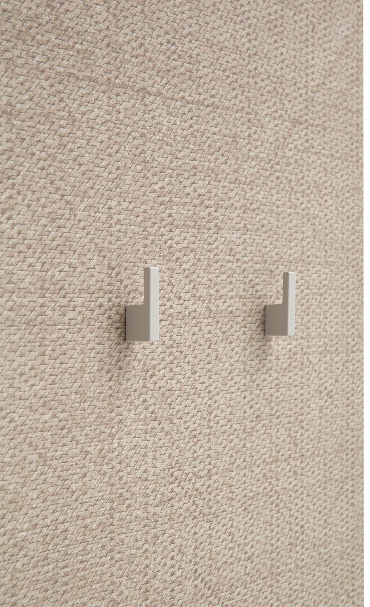 Garderobenpaneel Edno, Beige B: 50 Cm - Beige, Design, Holzwerkstoff (50/110,6/20,9cm) - MID.YOU