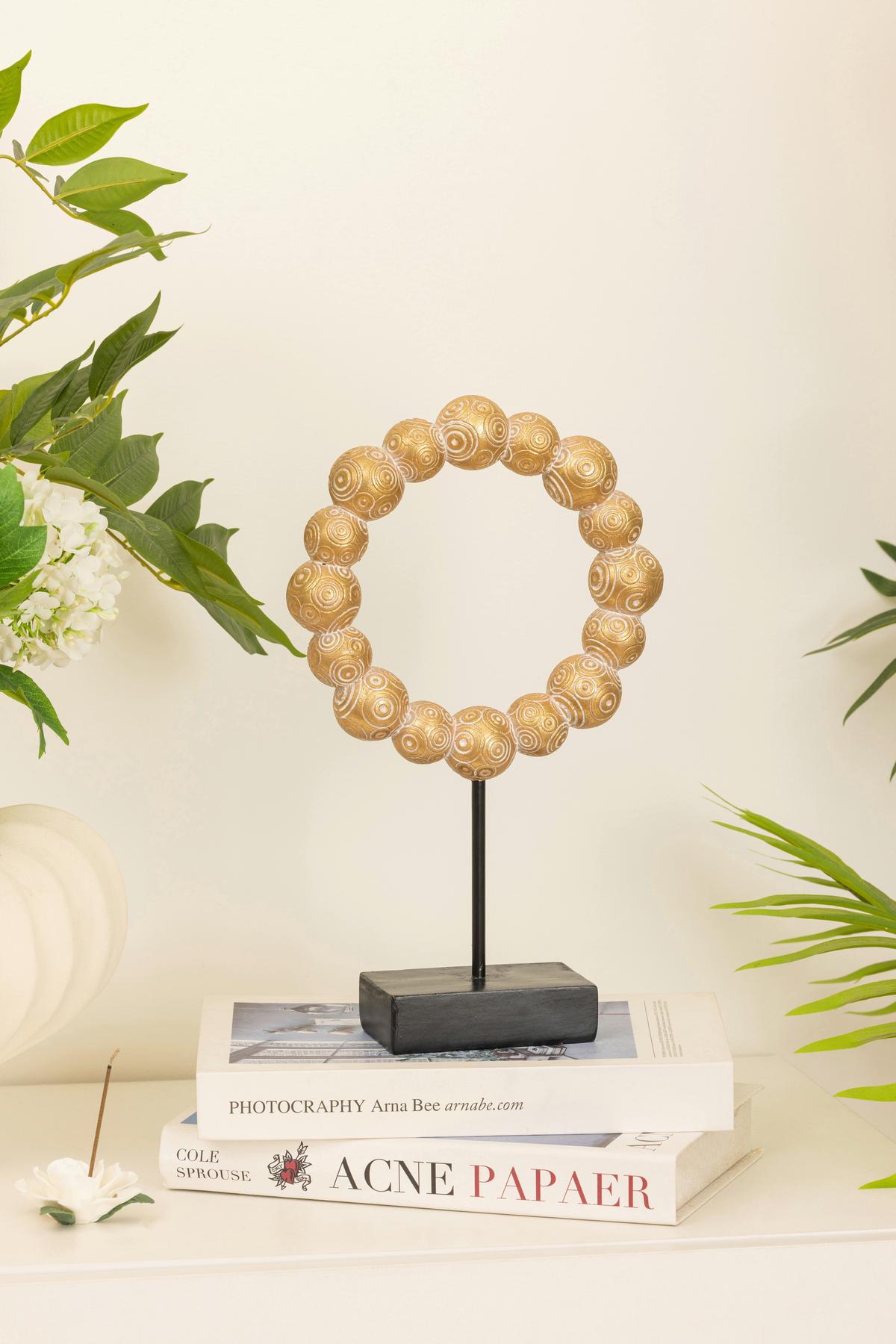 Skulptur Leon - Goldfarben/Schwarz, KONVENTIONELL, Kunststoff (17/6/29,5cm) - Luca Bessoni