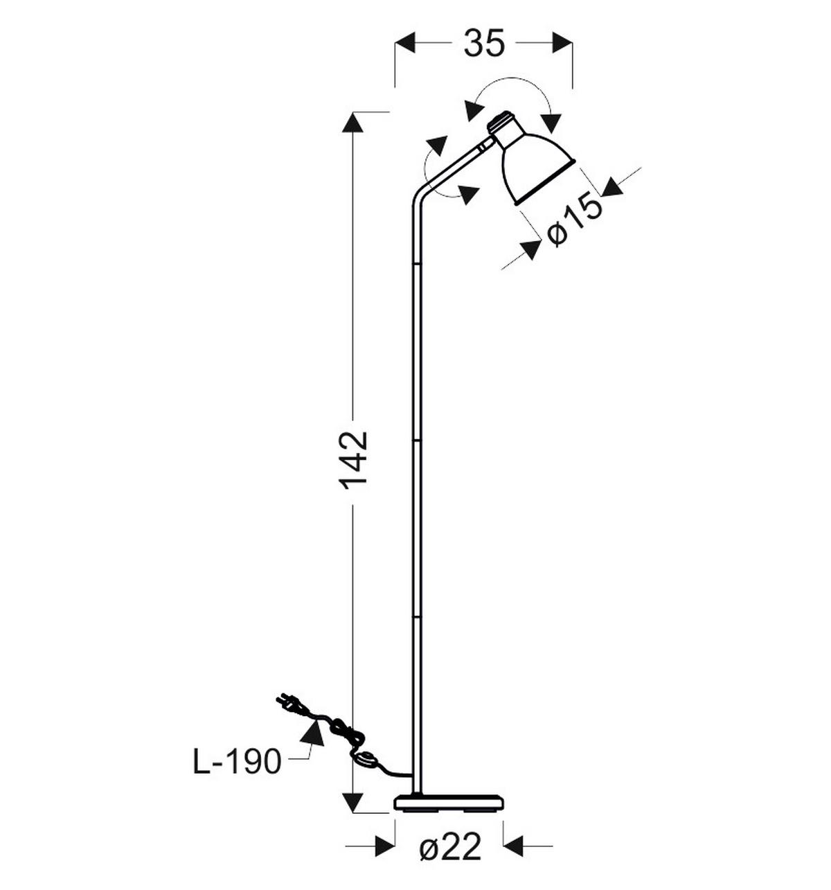 Stehleuchte 51-72092 - Basics, Metall (35/35/142cm)