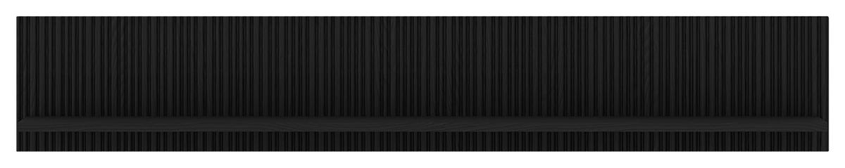 NÁSTĚNNÁ POLICE LUSAKA - černá, Trend, kompozitní dřevo (150/25/22cm)