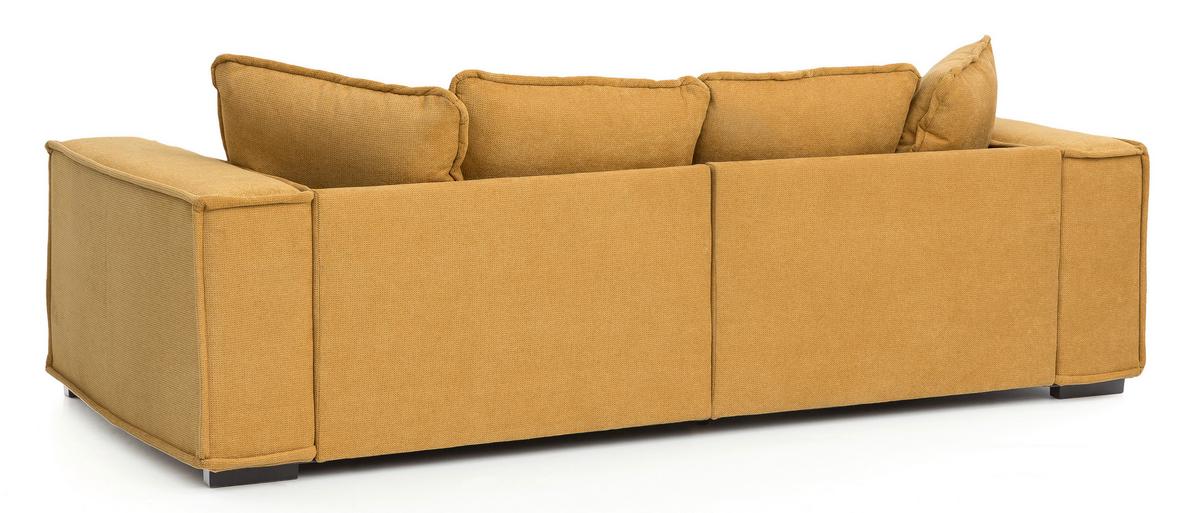 Bigsofa mit Kissen Surf, Webstoff - Taupe/Gelb, MODERN, Holz/Textil (244/62/117cm) - Luca Bessoni