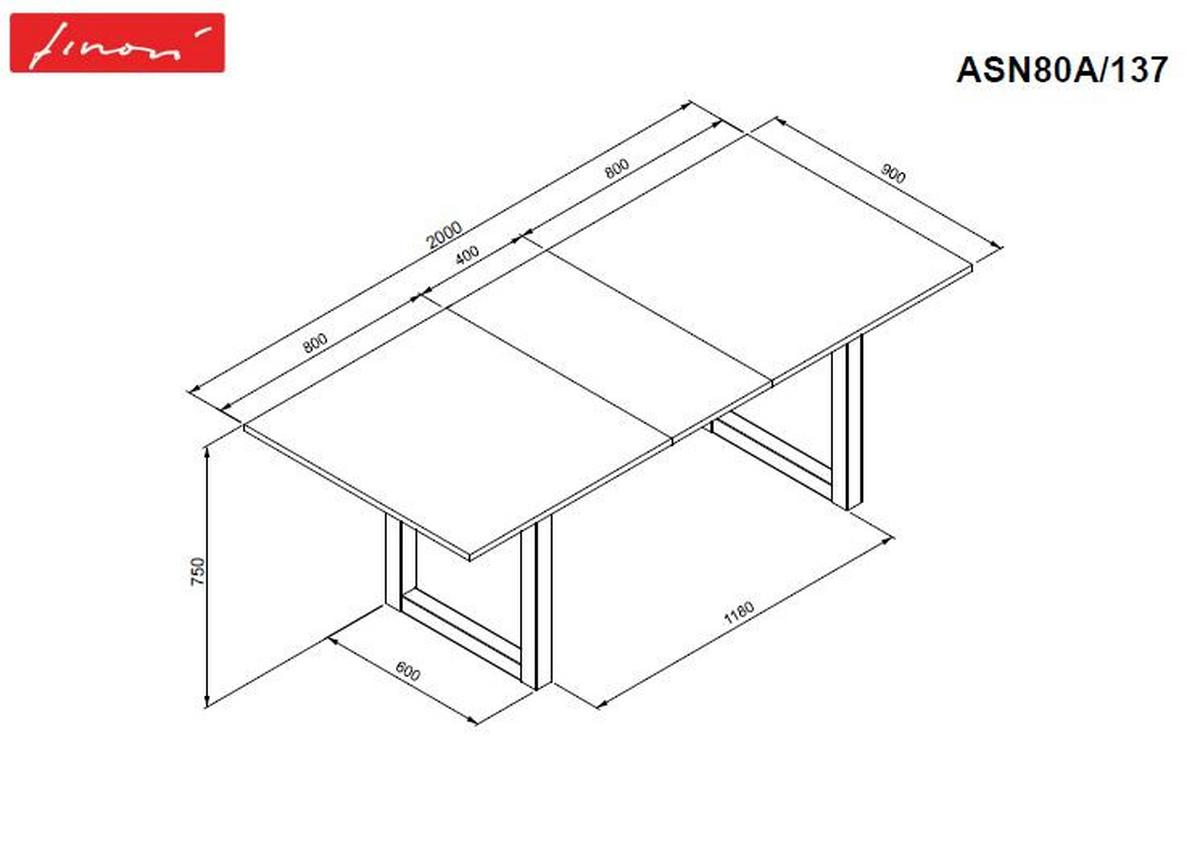 Esstisch ausziehbar Austin 160x90x75 cm Anthrazit - Schieferfarben/Anthrazit, Design, Holzwerkstoff (160/90/75cm) - MID.YOU