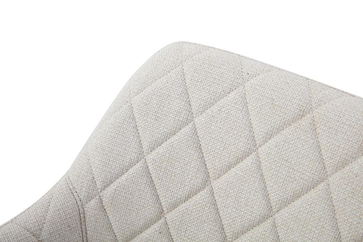 Stuhl-Set Lea Creme 56 cm - Creme/Schwarz, MODERN, Textil/Metall (56/83/60cm) - MID.YOU