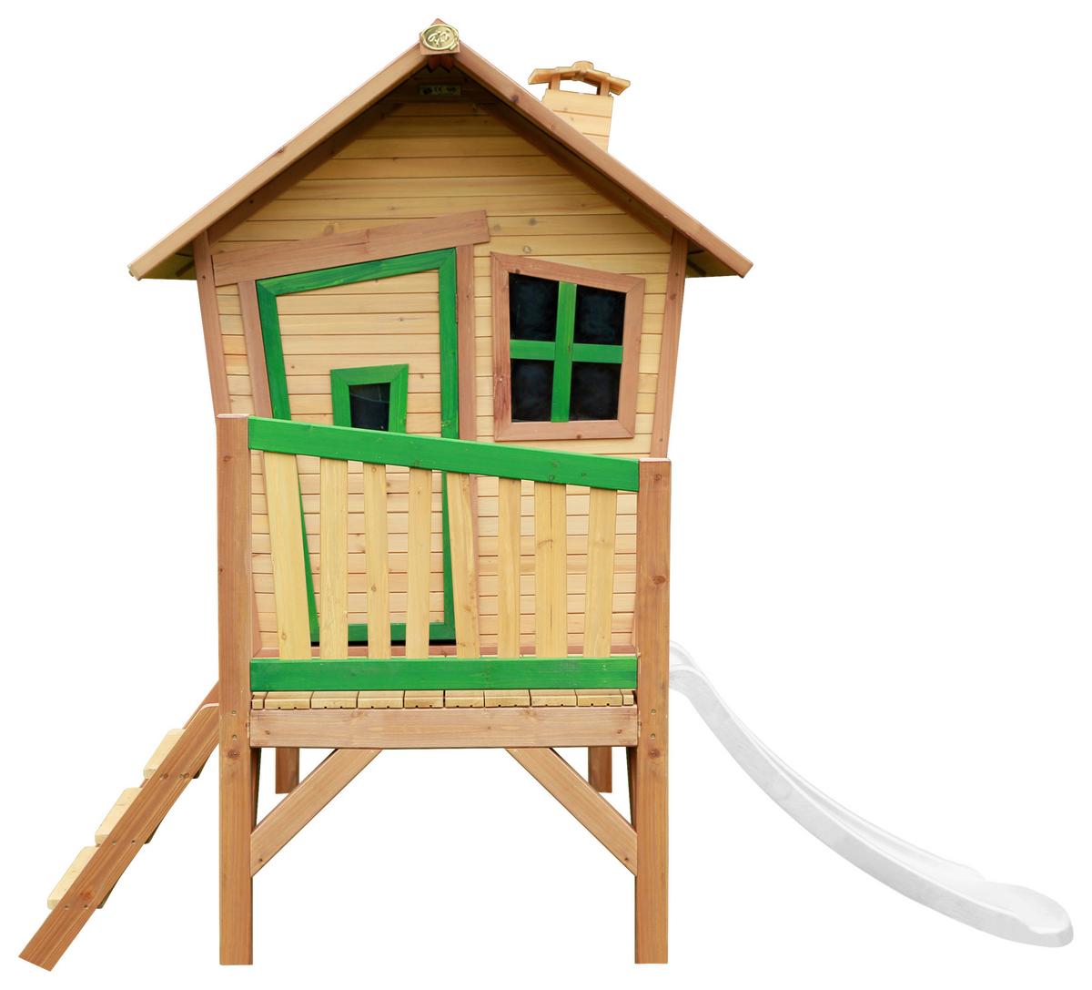 Spielhaus A030.045.90 - Weiß/Braun, KONVENTIONELL, Holz/Kunststoff (264/203/177cm) - Ambia Garden