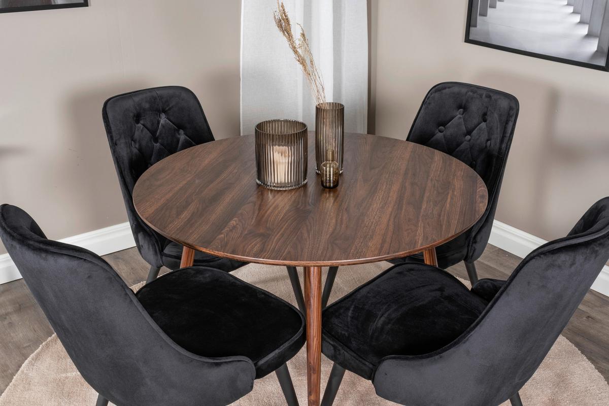Esstisch Plaza Braun L: 100 Cm - Braun, Design, Holzwerkstoff/Metall (100/100/75cm) - Livetastic