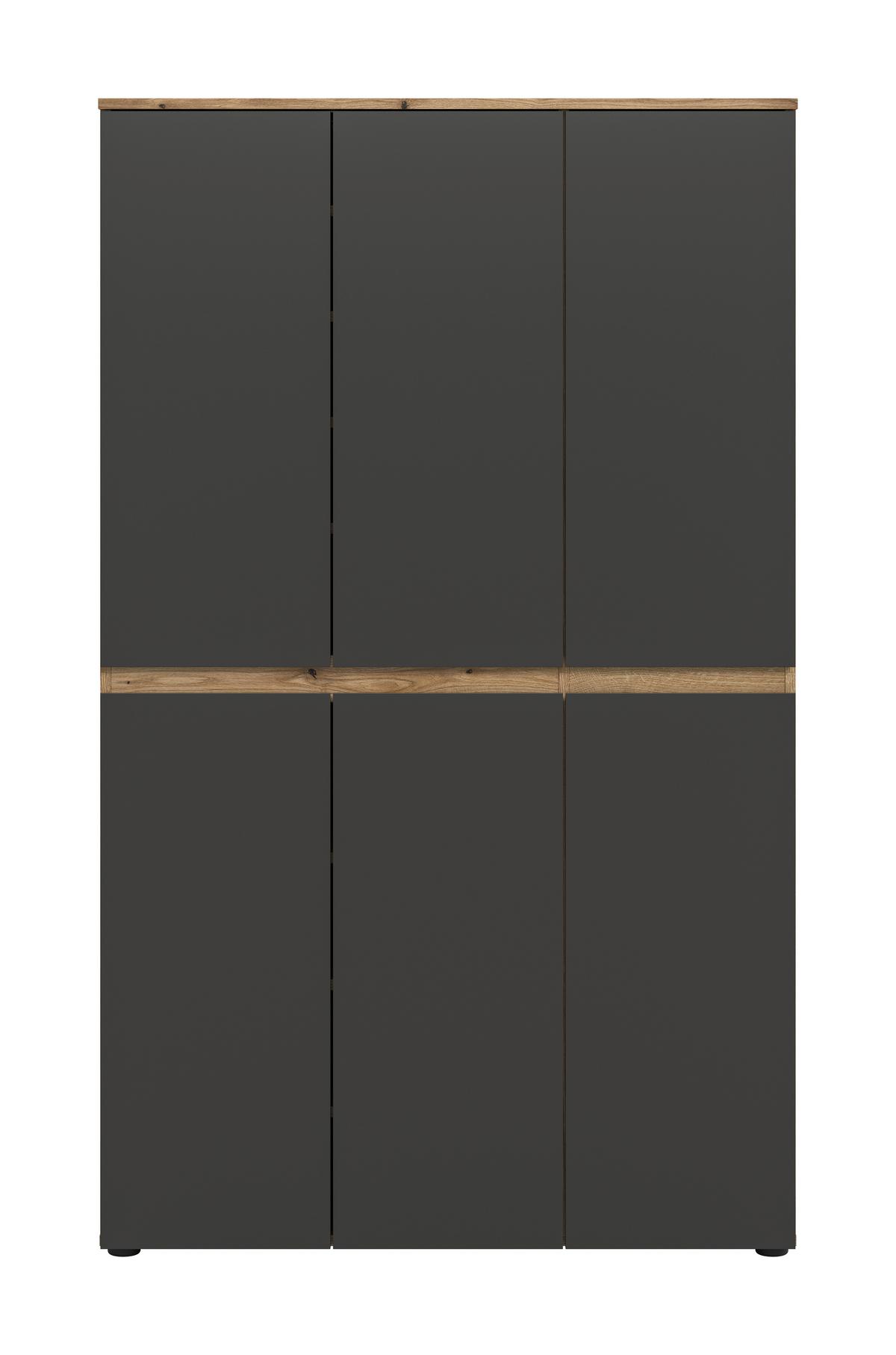 Garderobenschrank Scarpa Anthrazit/eichefarben B: 105cm - Eichefarben/Anthrazit, Design, Holzwerkstoff (105/175/37cm) - Livetastic