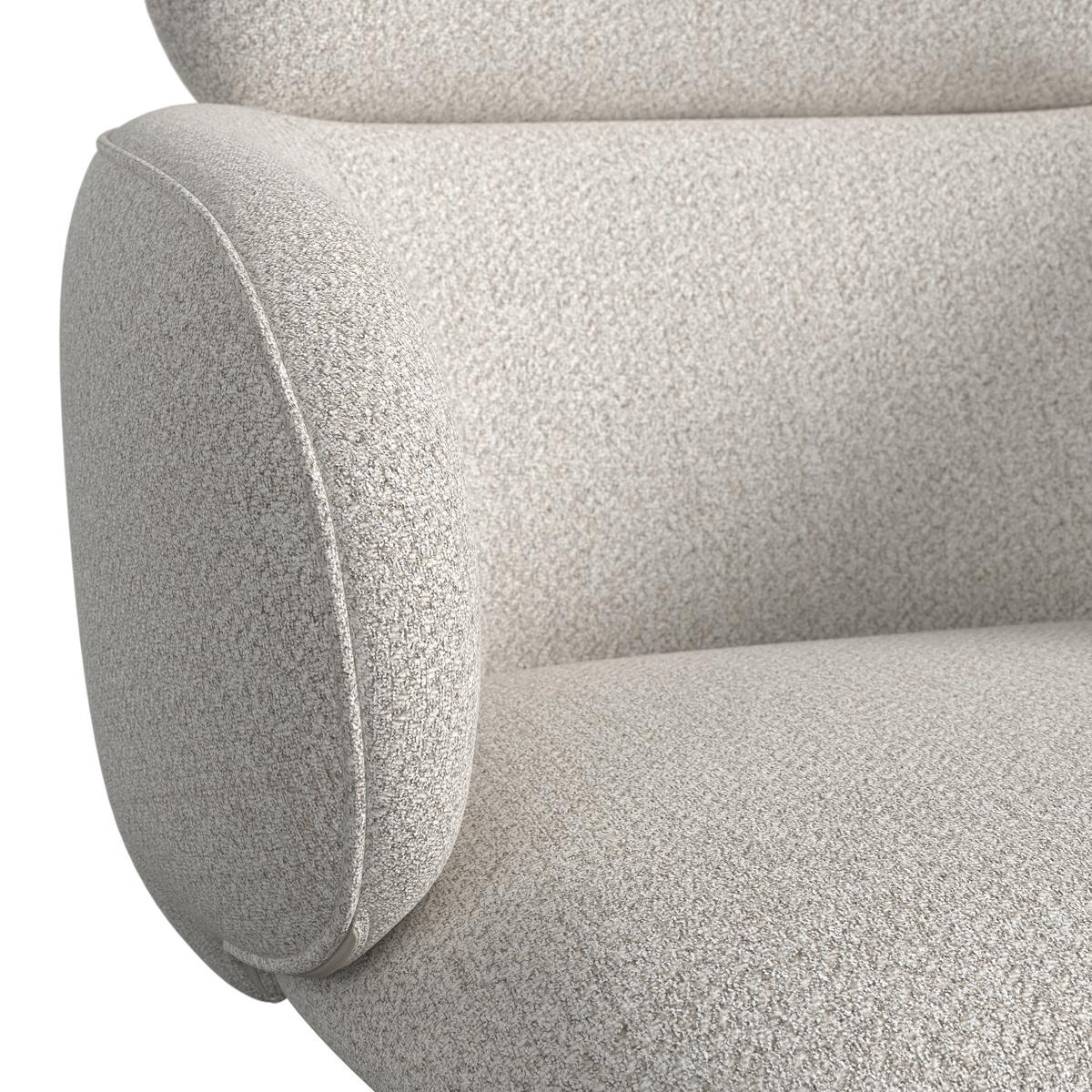 STOLIČKA S PODRÚČKAMI LIORA - čierna/krémová, Modern, kov/textil (58/84/61cm) - Bessagi Home