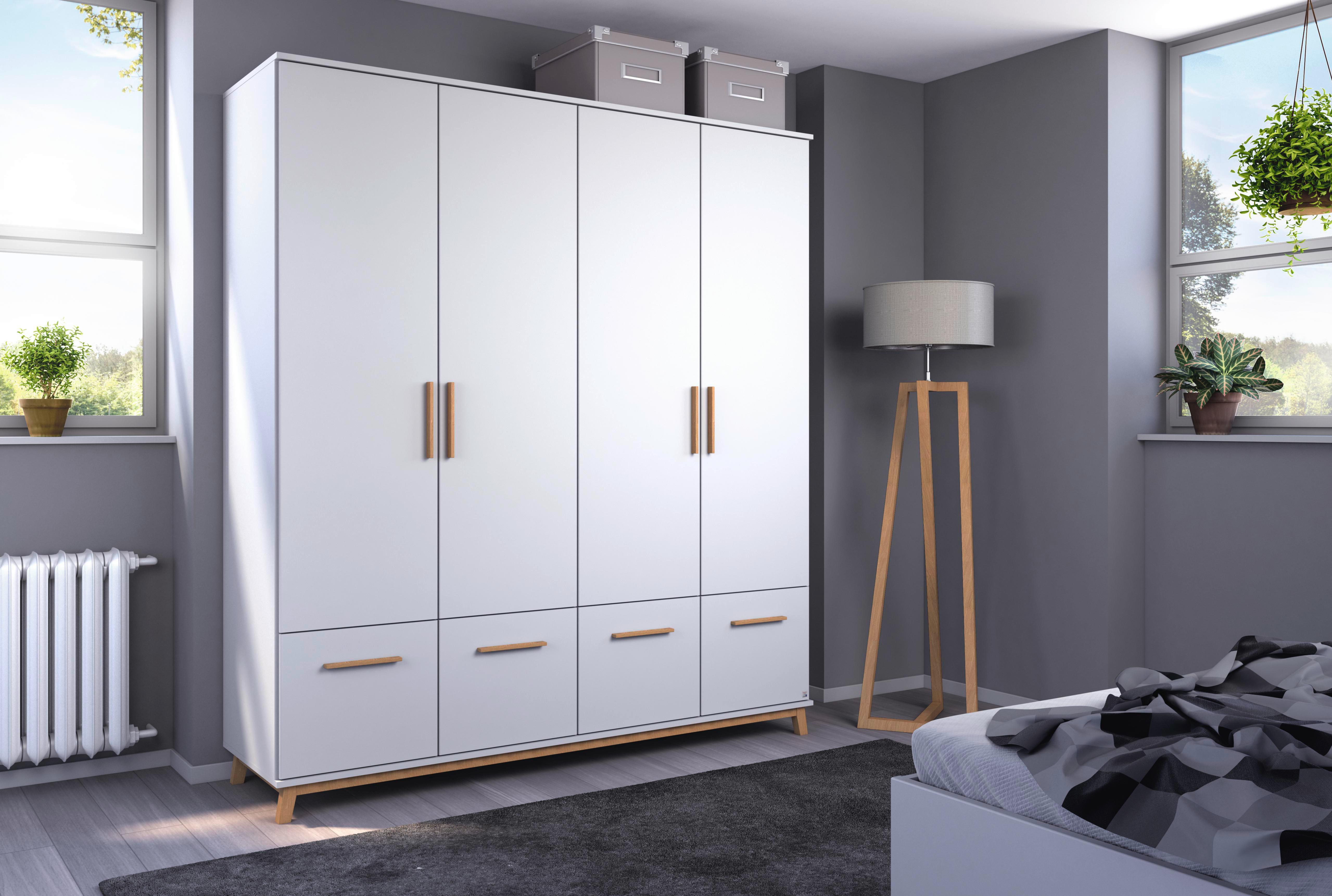 Drehtürenschrank 181 cm Carlsson Weiß - Weiß, Basics, Holzwerkstoff (181/203/53cm) - Rauch Möbel