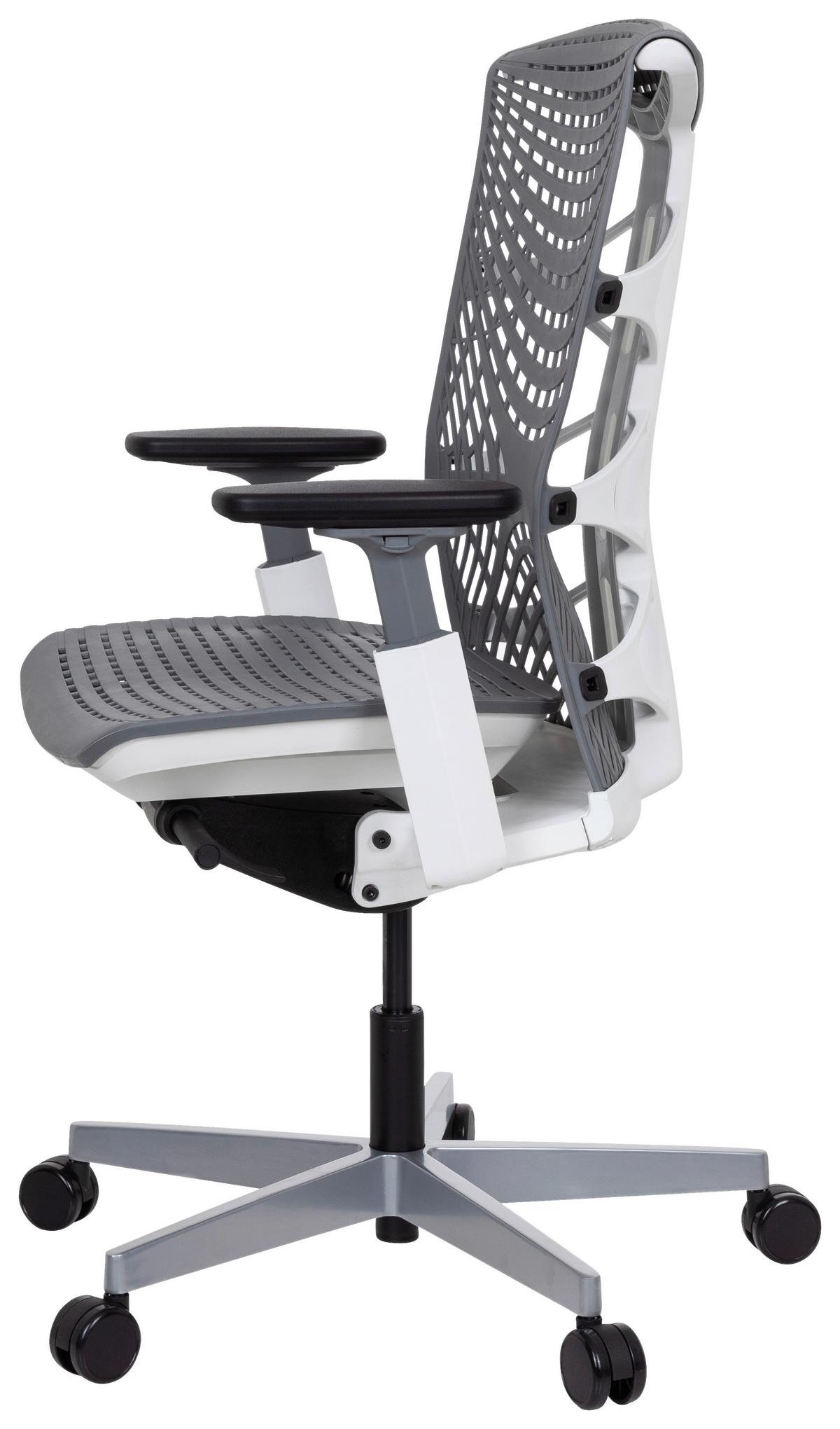 Drehstuhl Skope Tpe Armstützen Grau/schwarz/weiß - Schwarz/Weiß, MODERN, Kunststoff (72/112/58cm) - MID.YOU