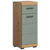 Midischrank Scout Eiche Artisan Dekor Salbeigrün - Salbeigrün/Schwarz, MODERN, Holzwerkstoff (37/88/31cm) - MID.YOU