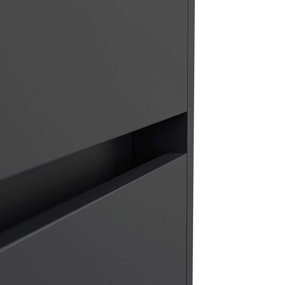 Sideboard Posseik Industrial Graphitfarben B: 79 cm - Graphitfarben/Schwarz, Design, Holzwerkstoff (79/75,8/42cm) - MID.YOU