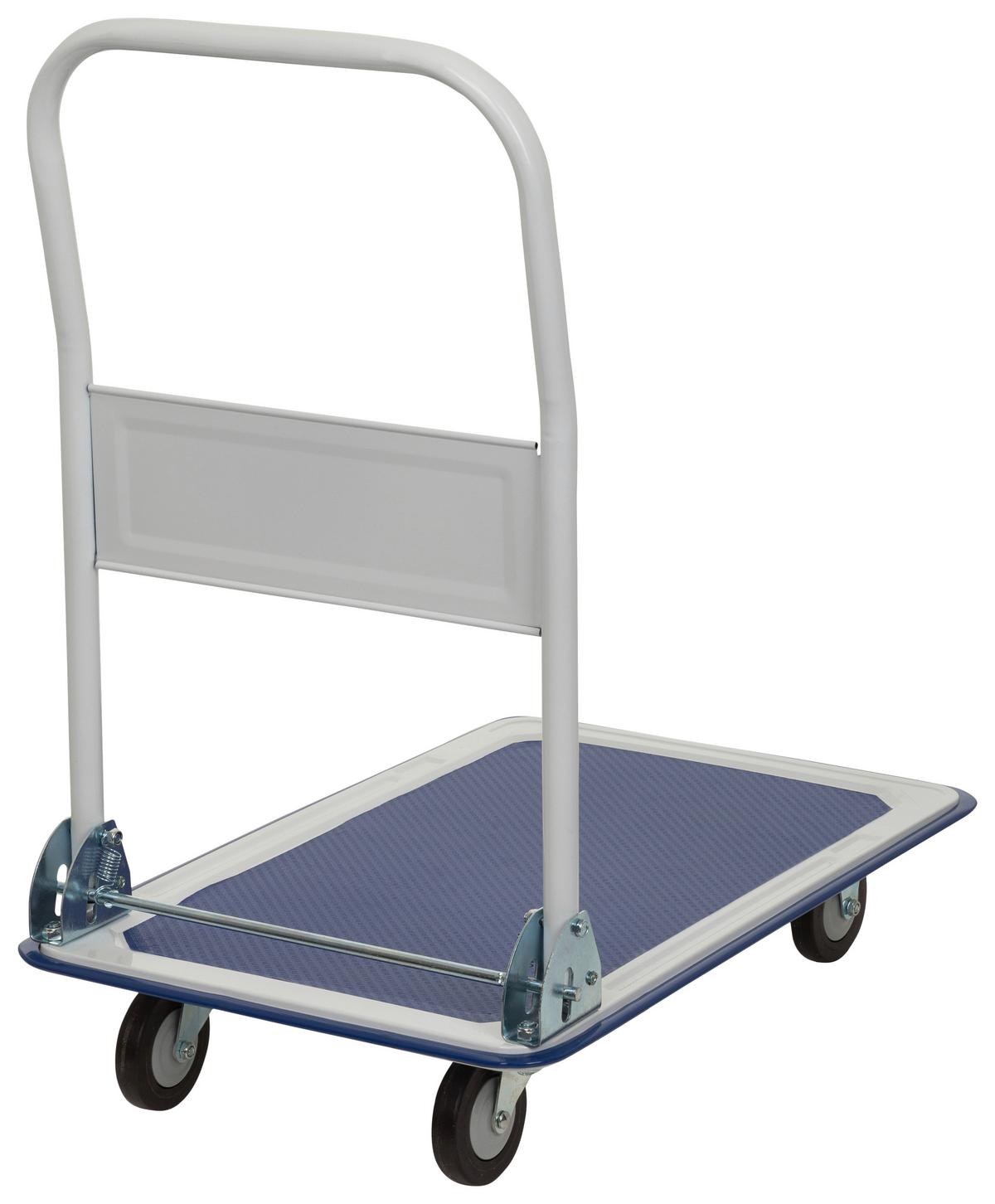 Transportwagen Carry - Blau/Weiß, Basics, Metall (48/82,5/73cm) - MID.YOU