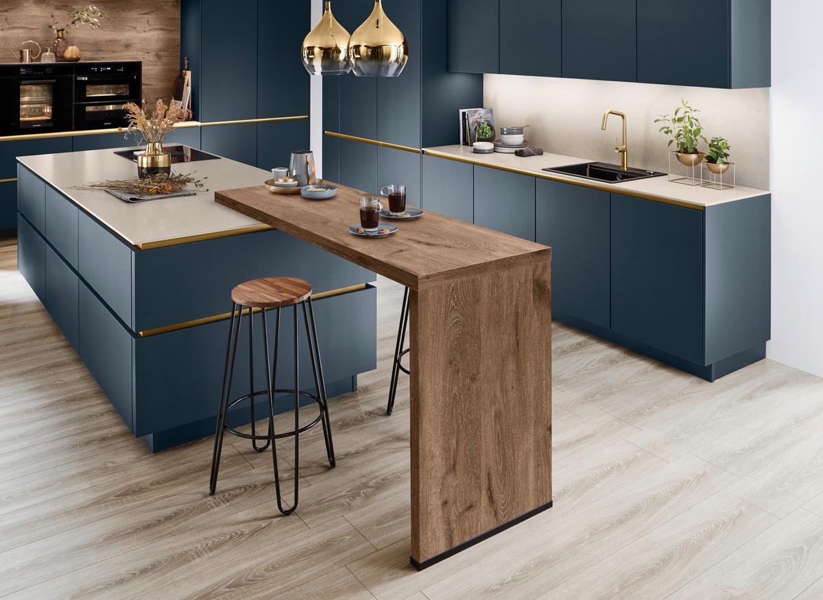 Einbauküche Eastbourne Frei Planbar Modern, Grifflos - MODERN, Holzwerkstoff - Vertico