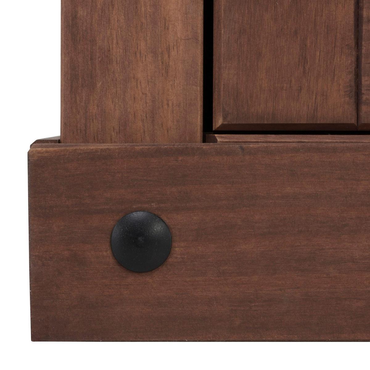 Highboard Mexico Naturfarben Schwarz - Naturfarben, Design, Holz (90/100/38cm) - MID.YOU