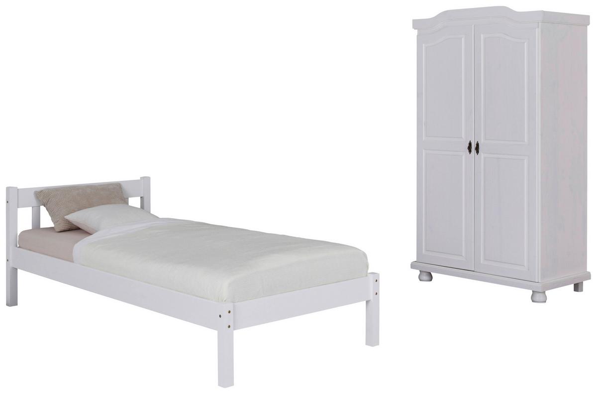 Einzelzimmer Vilmar Hedda Weiß 2-teilig - Weiß, MODERN, Holz - MID.YOU