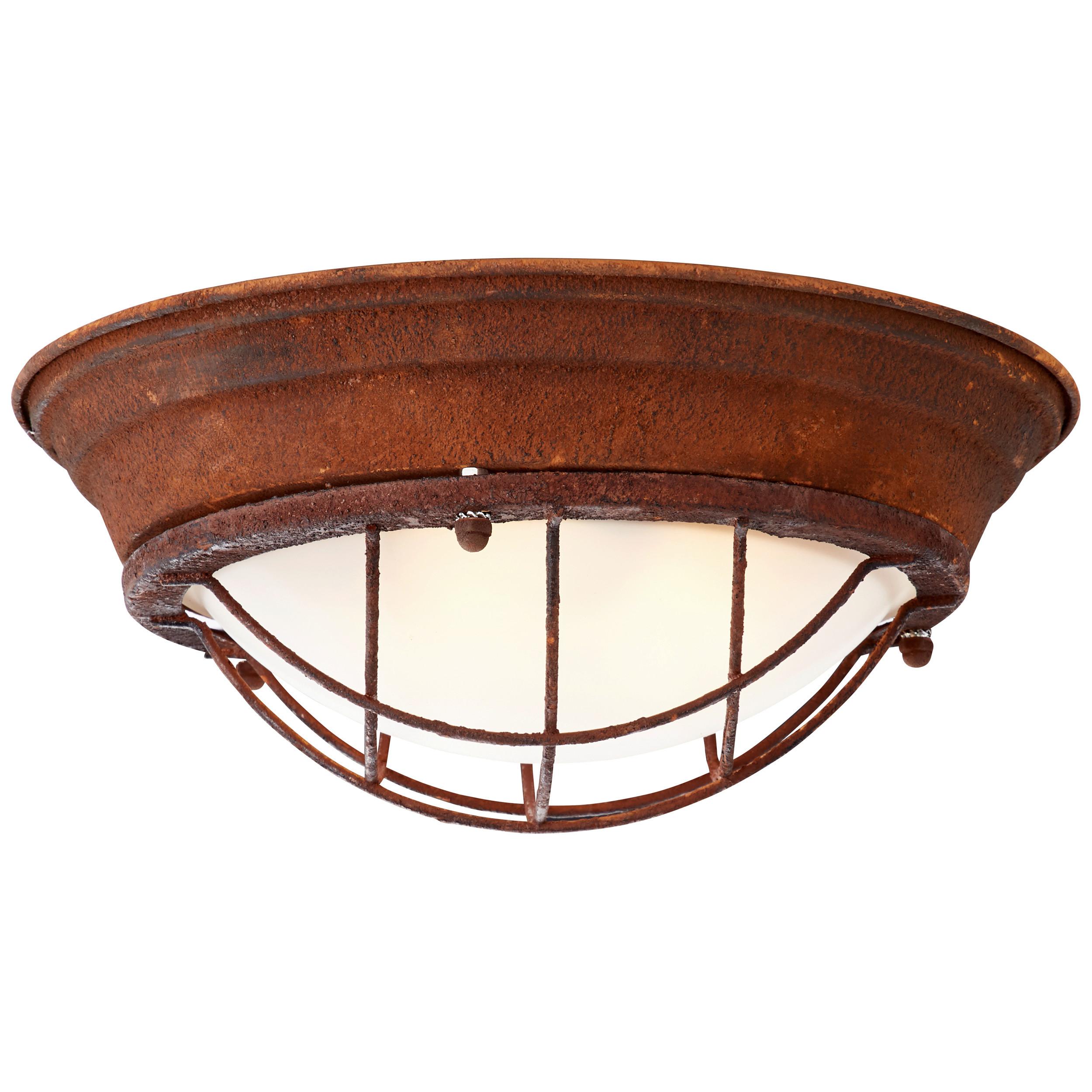 Wandleuchte im Industrial Style mit Metallgitter