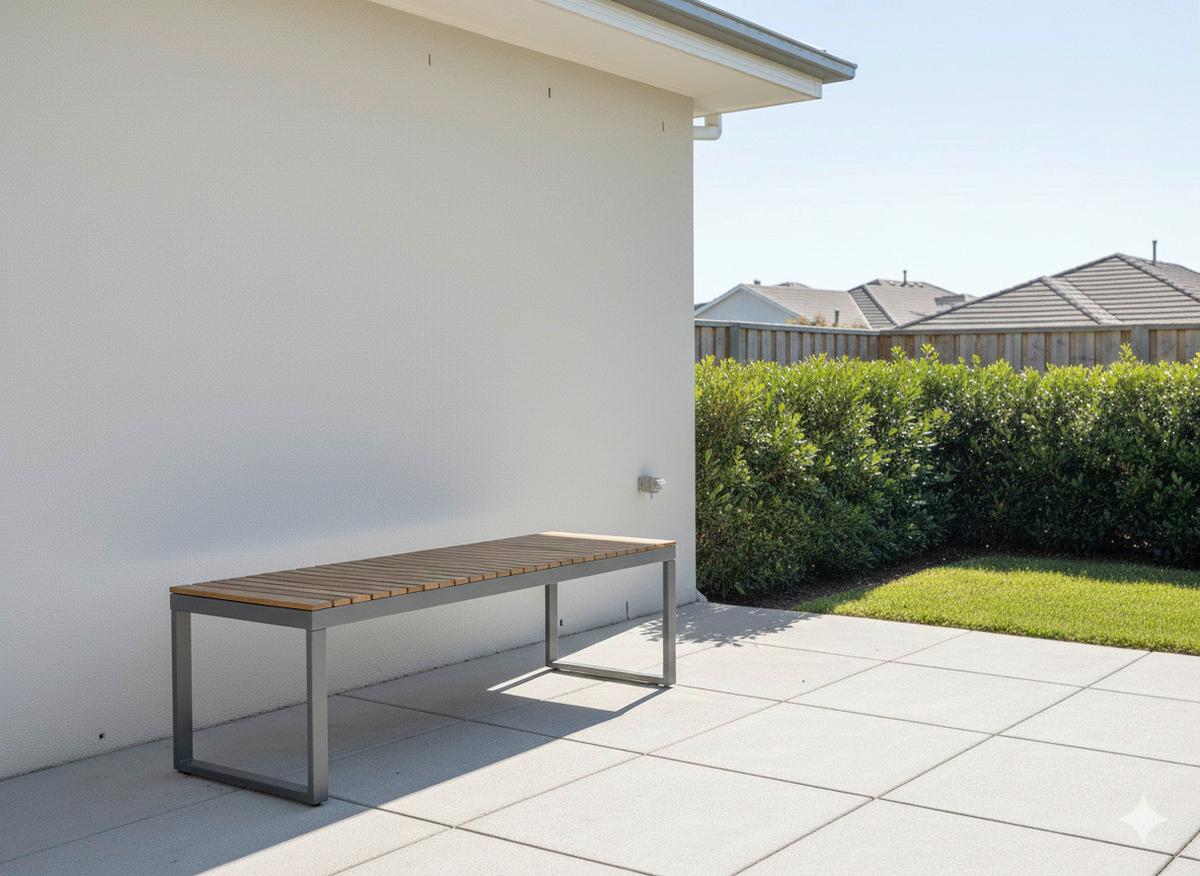 Gartenbank Ph-Aca-Gb-Brown - Akaziefarben, Basics, Holz/Metall (130/35/45cm)