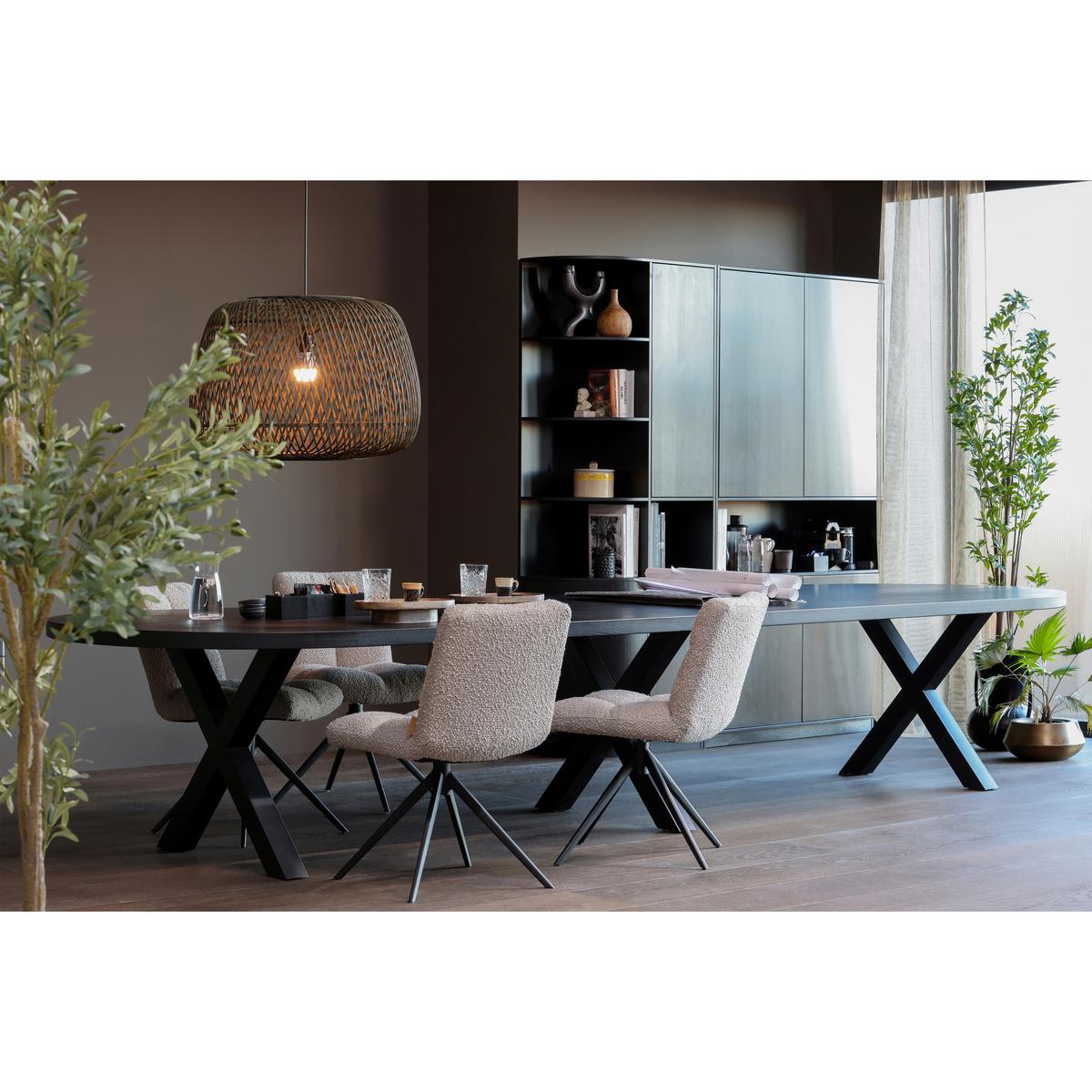 TISCHPLATTE Tablo Lungo Schwarz L: 210cm - Schwarz, MODERN, Holz (210/120/5cm) - Livetastic
