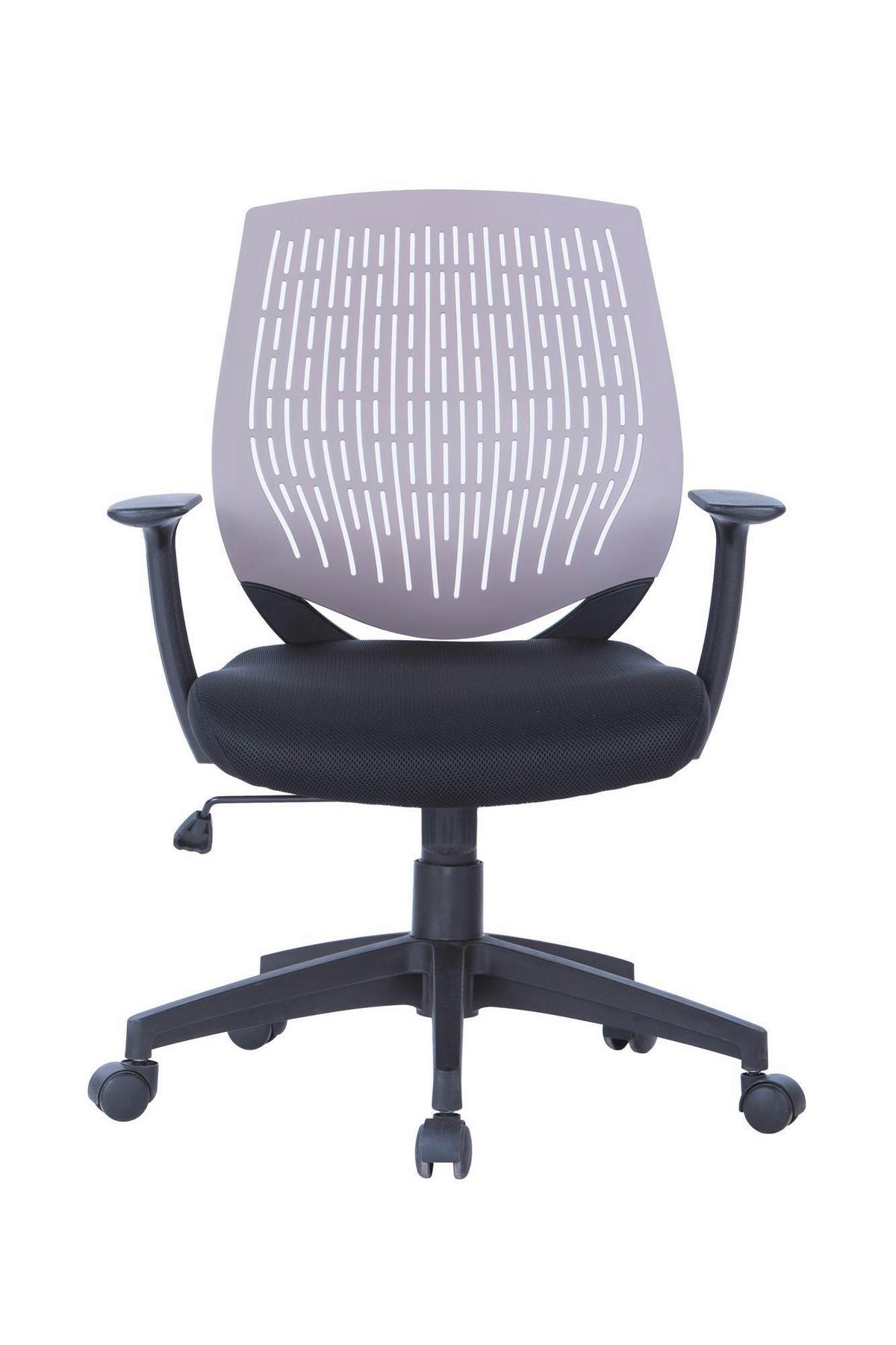 Drehstuhl Senna Grau/Schwarz B: 64 cm - Schwarz/Grau, Design, Kunststoff/Textil (64/133/51cm) - MID.YOU