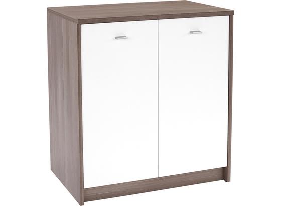 Komoda 4-you Yuk03 - bílá/tmavě hnědá, Moderní, dřevěný materiál (74/85,4/34,6cm) Komoda 4-you Yuk03 - bílá/tmavě hnědá, Moderní, dřevěný materiál (74/85,4/34,6cm)
