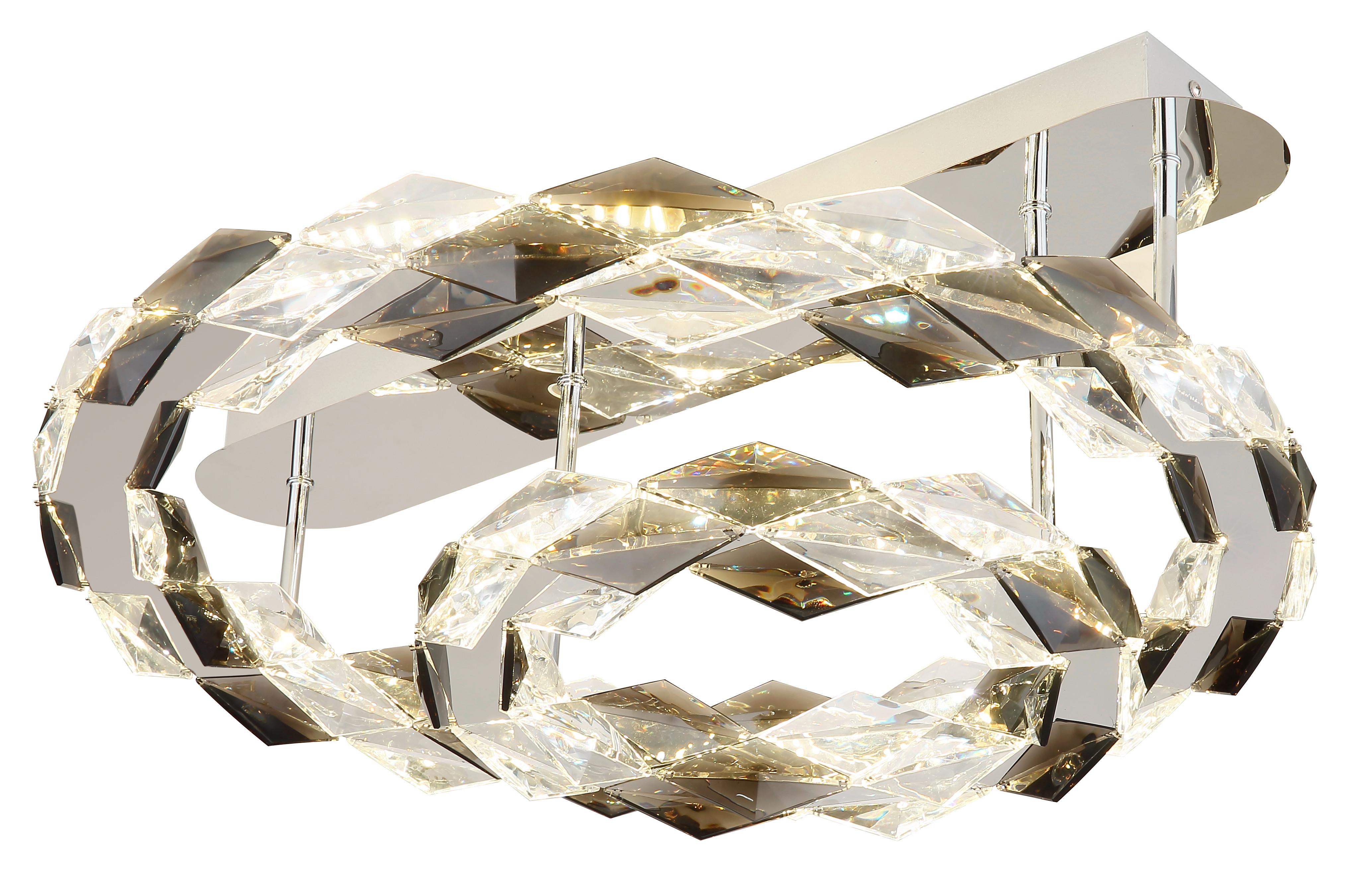 Led-deckenleuchte 67318d1 - Klar, Design, Kunststoff/Metall (55/24cm) - Globo