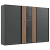 Tolóajtós Szekrény Atlanta 300/216 Cm - grafitszürke/Artisan tölgy, Modern, faalapú anyag/Üveg (300/216/65cm) - MID.YOU