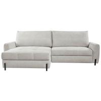 Ecksofa Naomi Beige/Schwarz, 162 cm - Beige/Schwarz, Design, Textil (162/265cm) - MID.YOU