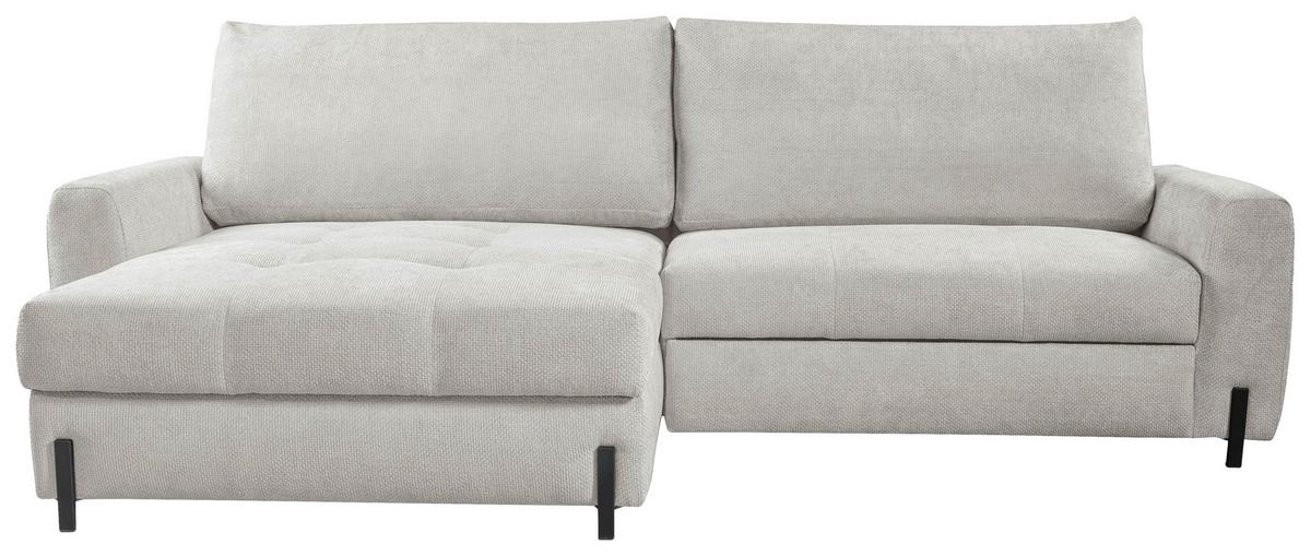 Ecksofa Naomi Beige/Schwarz, 162 cm - Beige/Schwarz, Design, Textil (162/265cm) - MID.YOU