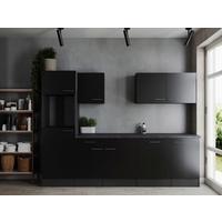 Küchenleerblock Oliver Grau, Schwarz B: 280 Cm - Schwarz/Grau, Design, Holzwerkstoff (280cm) - Respekta