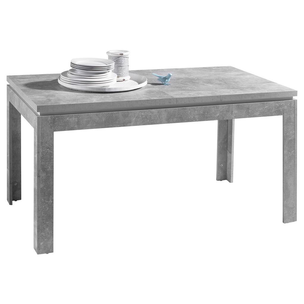 Esstisch ausziehbar Stone 140x80 cm Betonoptik