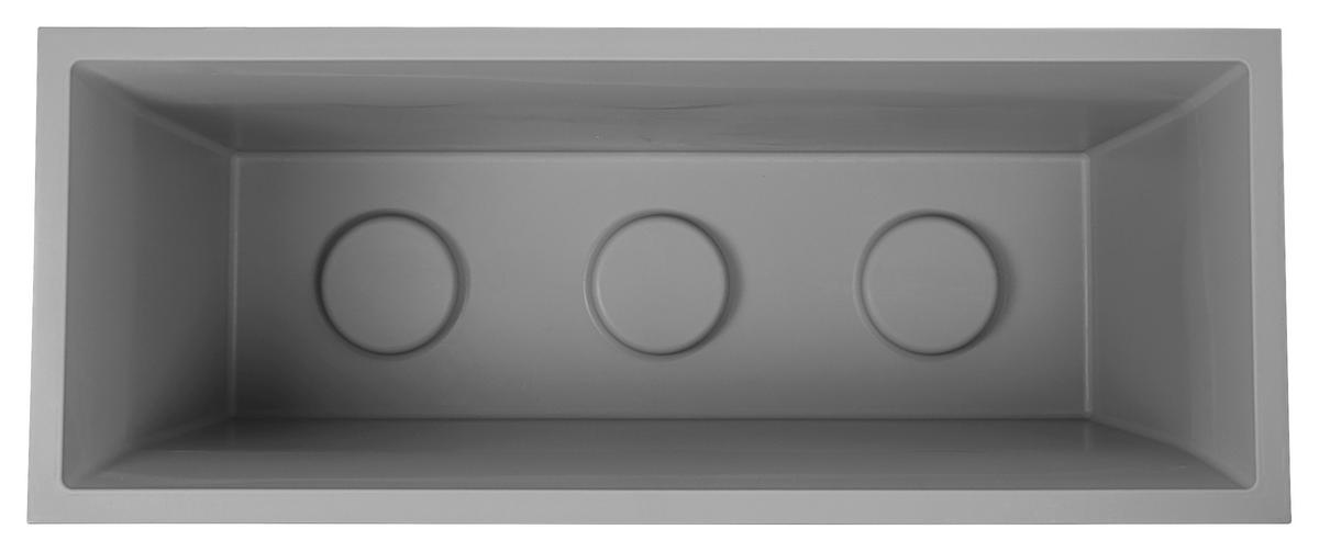 Pflanztopf Basalt Kunststoff Betonoptik Grau - Grau, Basics, Kunststoff (100/43/40cm)