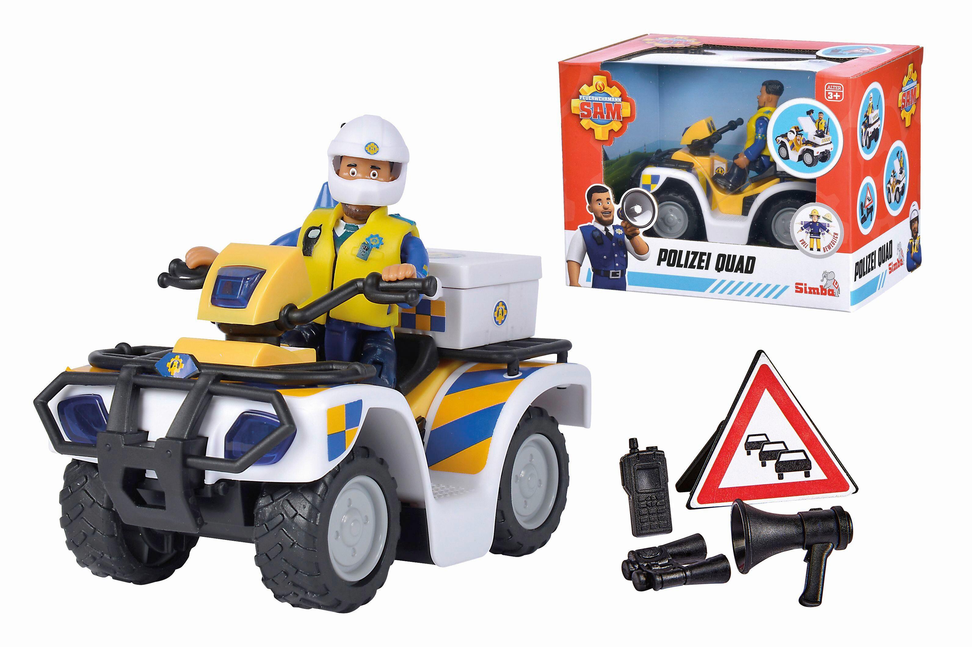 Polizist Malcolm mit Quad für Kinder ab drei Jahren - Multicolor, MODERN, Kunststoff (16,50/11/12cm)