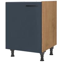 Spülenunterschrank Easytouch - Blau/Eichefarben, MODERN, Holzwerkstoff (60/87/56cm) - Nobilia