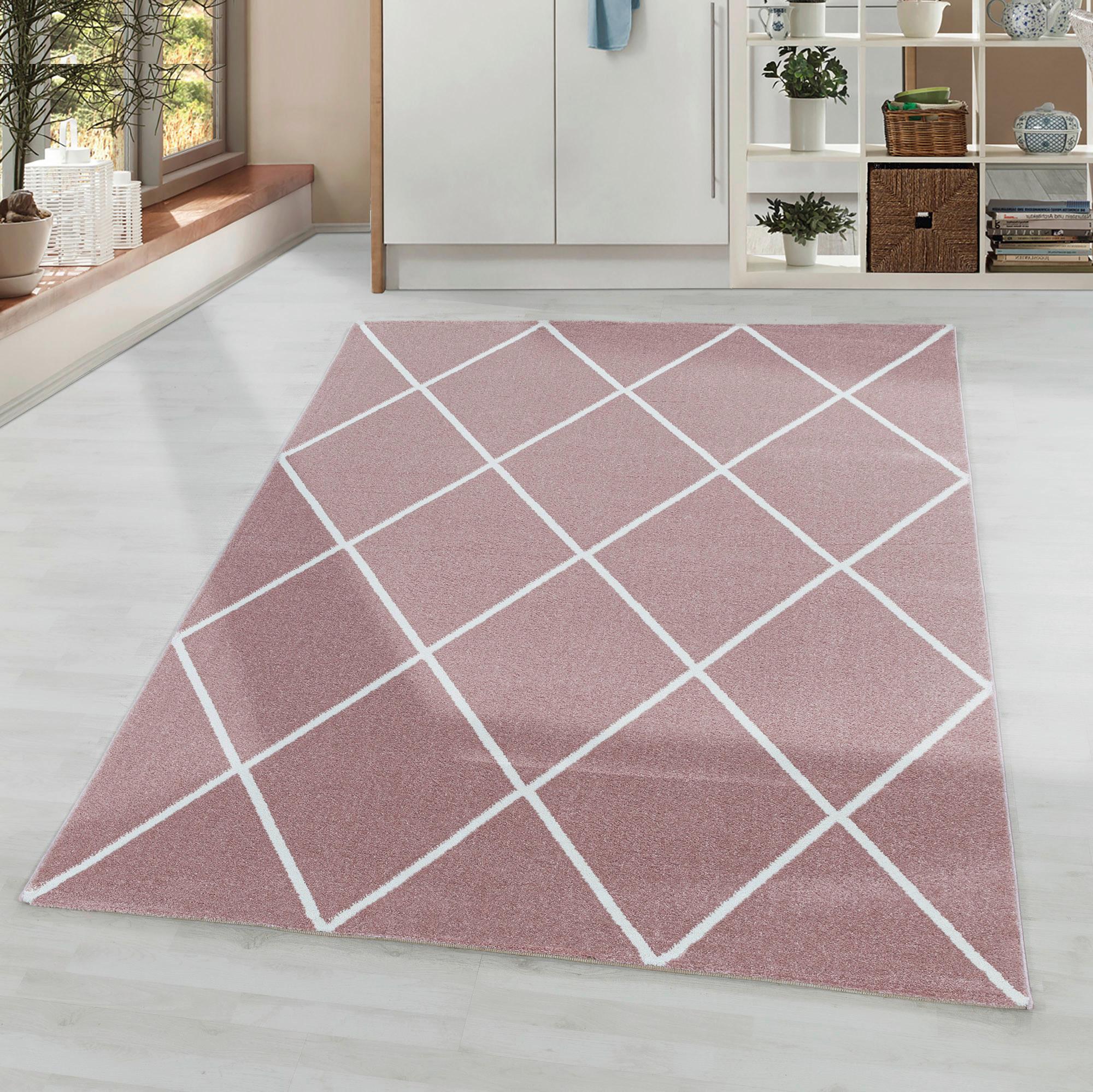 Hochflor Teppich Rosa Rio 80x150 cm - Rosa, Basics, Textil (80/150cm)