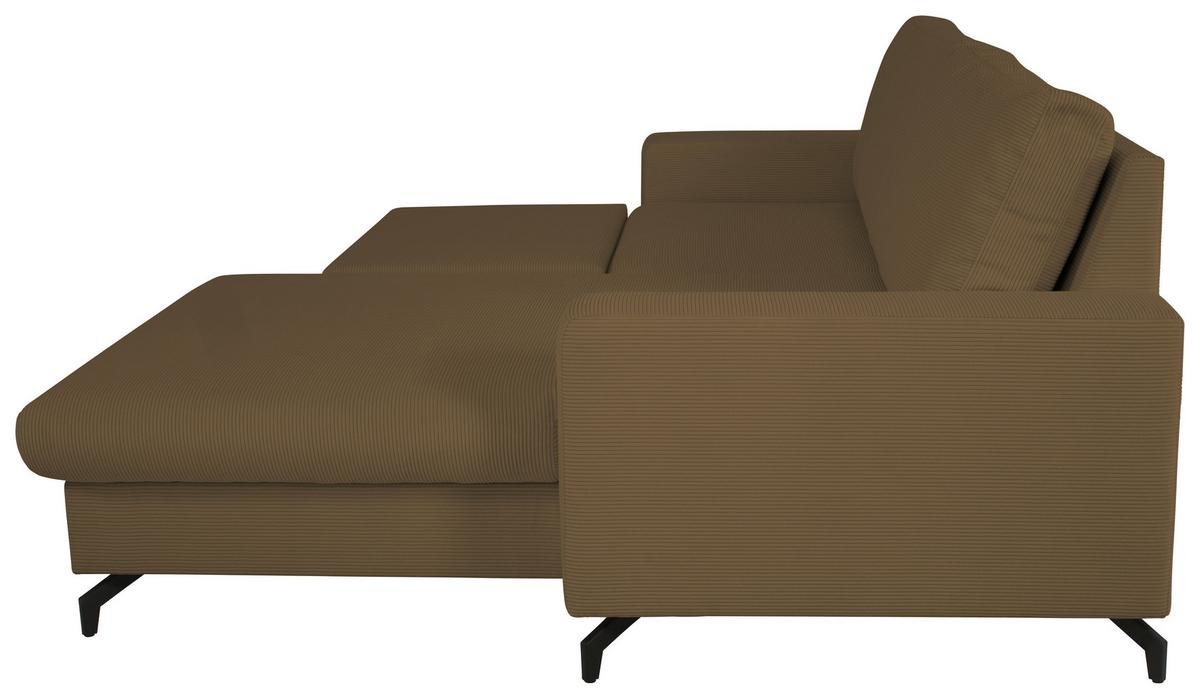 Ecksofa Clara Hellbraun B: 240 Cm - Hellbraun, MODERN, Textil (240/87/177cm)