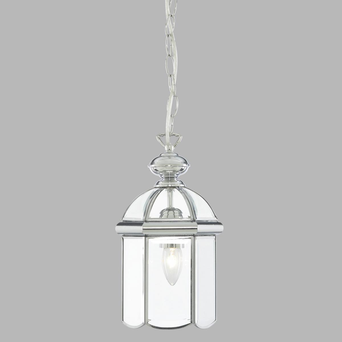 Hängeleuchte Bevelled  5131cc - Chromfarben, KONVENTIONELL, Glas/Metall (18/32cm)